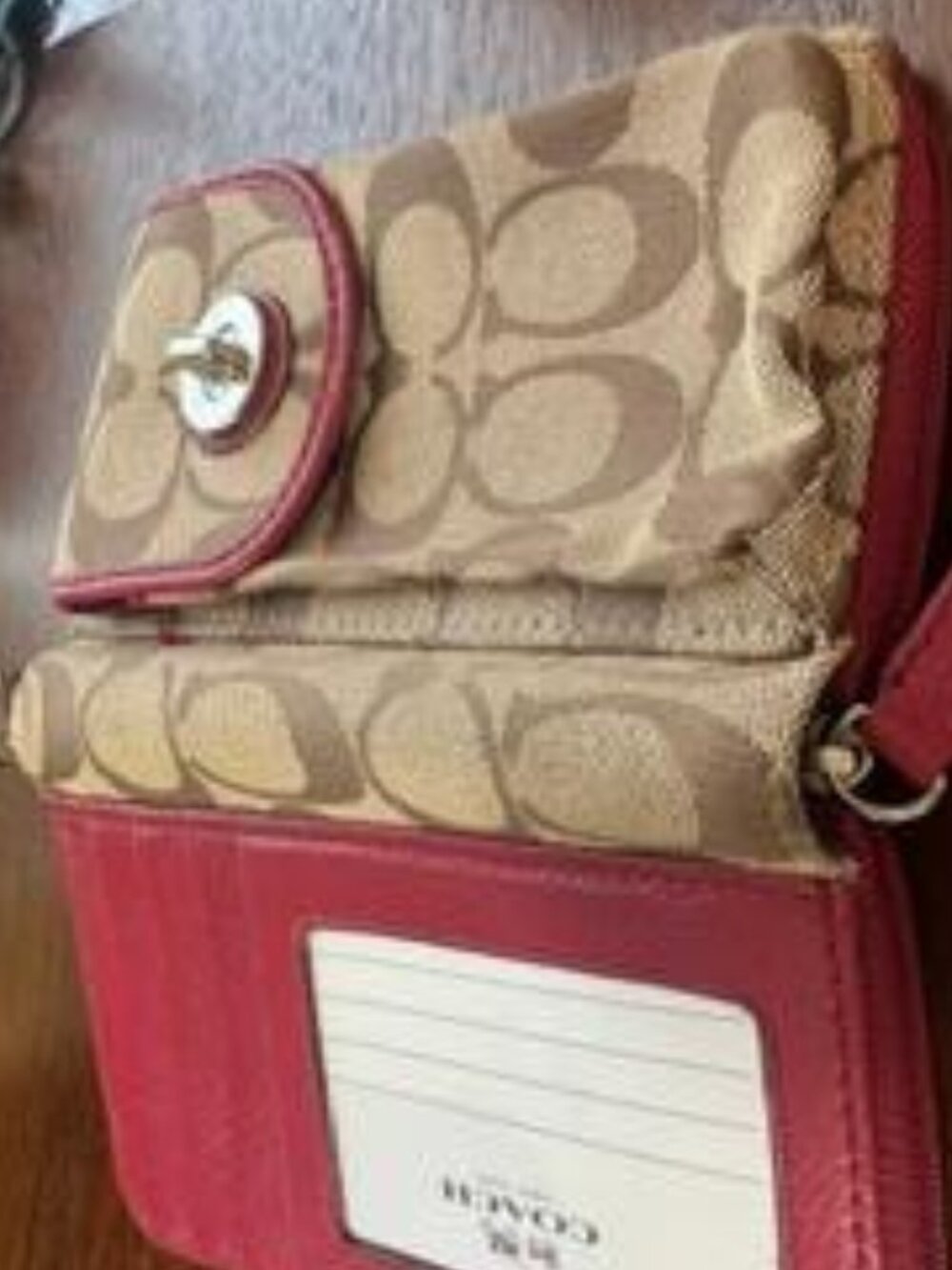 Vintage Coach Signature Turnlock Wallet